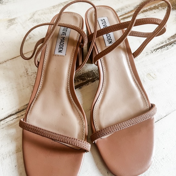 Steve Madden Tan Strappy Heels - Picture 5 of 6
